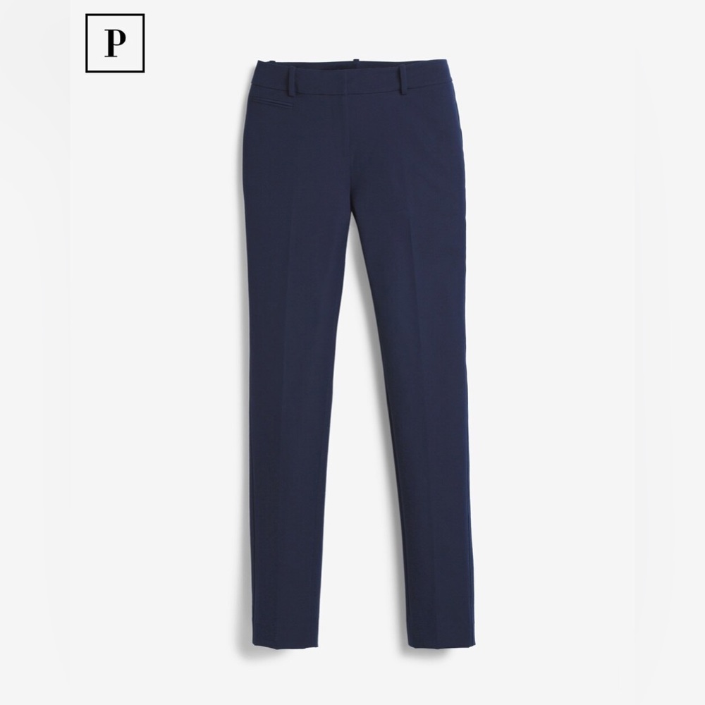 Women’s petite navy ankle cotton pants
